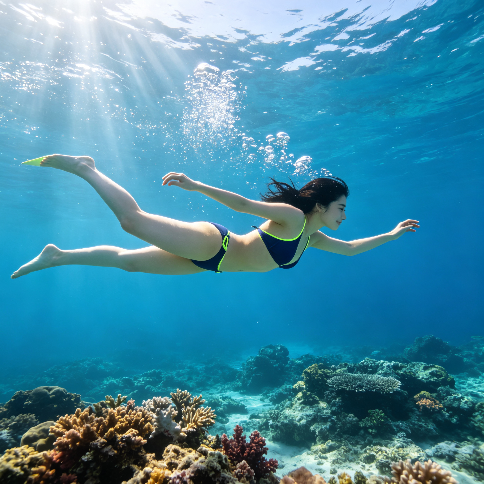 Okinawa freediving bikini style example