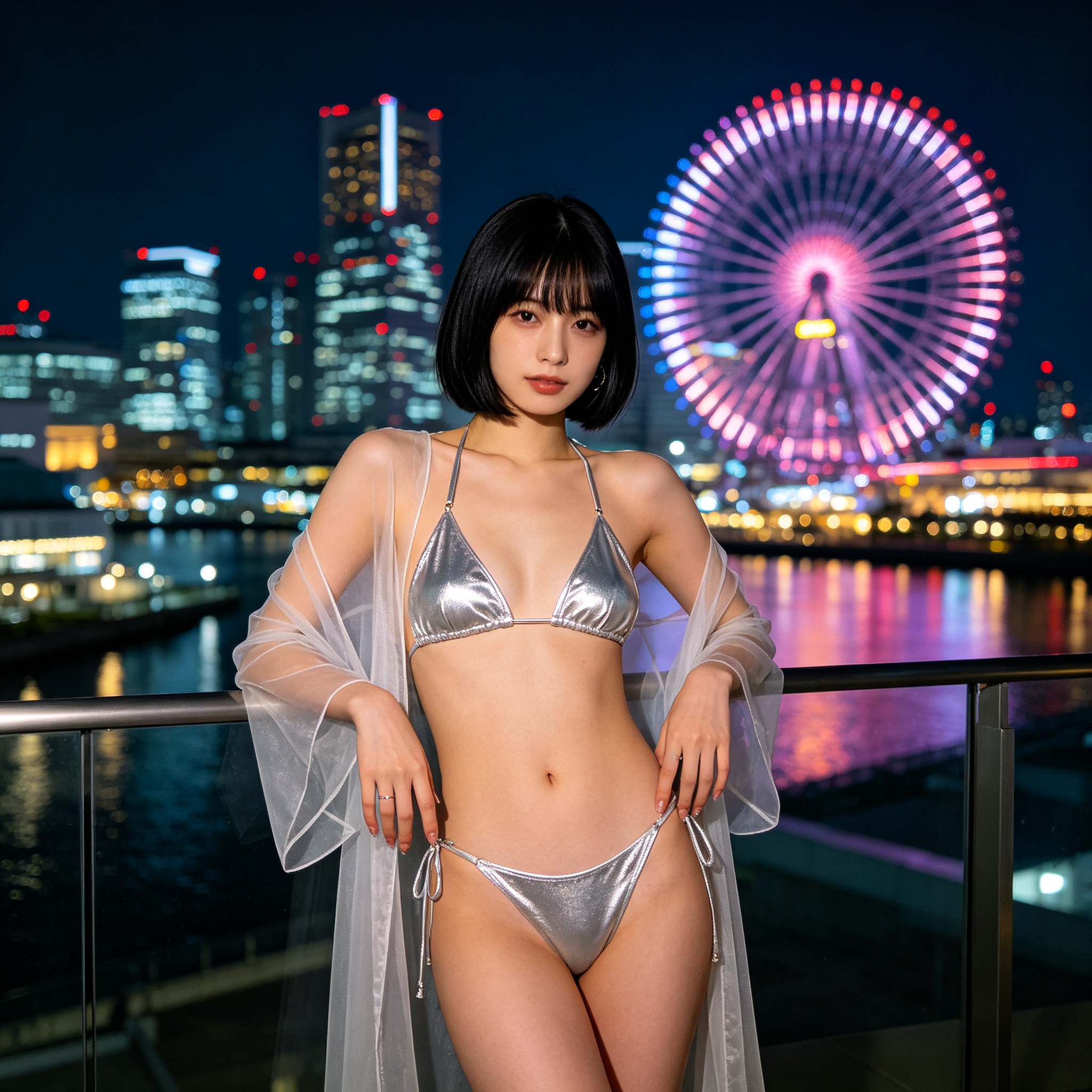 Yokohama night silver bikini style example